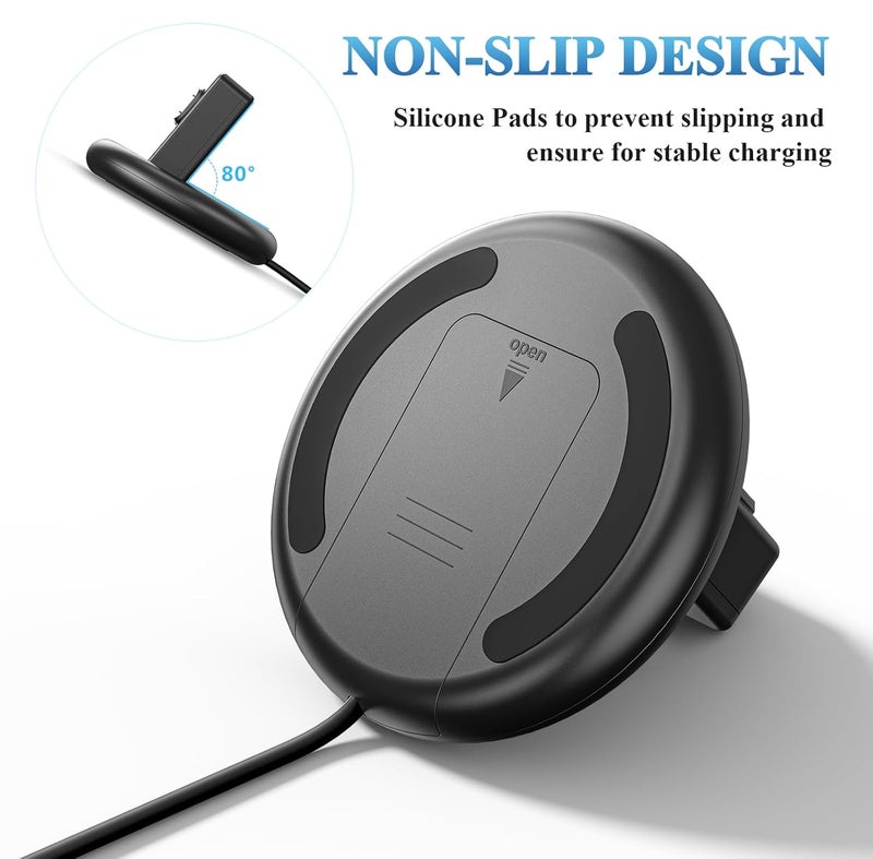 AK Charger for Fitbit Charge 6 / Charge 5 / Luxe, Anti-Slip Charging Stand Dock with USB Fast Charger Cable Cord,4.4ft/135cm - Image 5